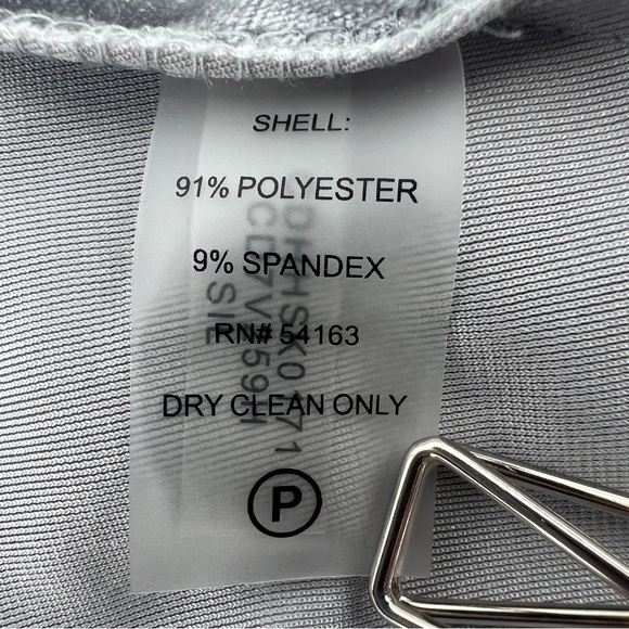 Calvin Klein Silver Velvet Mini V-Neck Skater Dress Size 8 Women’s - Picture 5 of 5